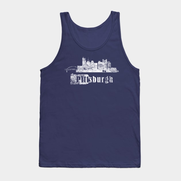 Pittsburgh silhouette, grunge Tank Top by DimDom